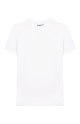 Детская хлопковая футболка DSQUARED2 белого цвета по цене 7220 руб., арт. DQ0160-D00XK | Фото 2 Детская хлопковая футболка DSQUARED2 белого цвета, арт. DQ0160-D00XK | Фото 2