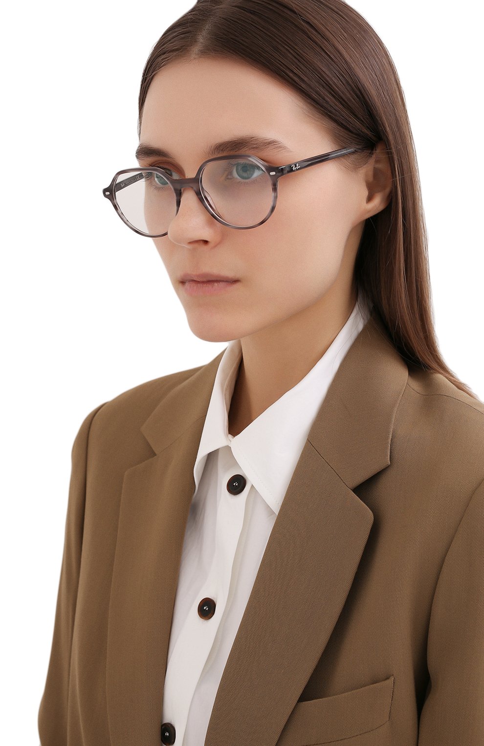 Женские оправа RAY-BAN серого цвета по цене 9600 руб., арт. 5395-8055 | Фото 2 Женские оправа RAY-BAN серого цвета, арт. 5395-8055 | Фото 2