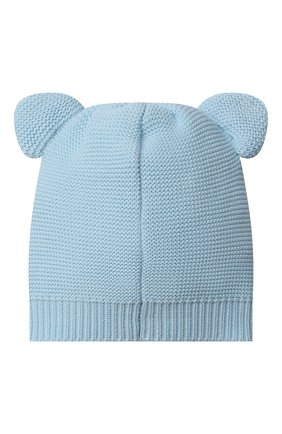Детского хлопковая шапка MOSCHINO голубого цвета по цене 6180 руб., арт. MUX03F/LHE13 | Фото 2 Детского хлопковая шапка MOSCHINO голубого цвета, арт. MUX03F/LHE13 | Фото 2