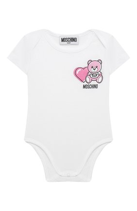 Детское комплект из двух боди MOSCHINO розового цвета по цене 10500 руб., арт. MRY017/LAB22 | Фото 2 Детское комплект из двух боди MOSCHINO розового цвета, арт. MRY017/LAB22 | Фото 2 (Материал внешний: Хлопок; Рукава: Короткие; Ростовка одежда: 0 - 3 мес | 50 - 60 см, 3 мес | 62 см, 6 мес | 68 см)