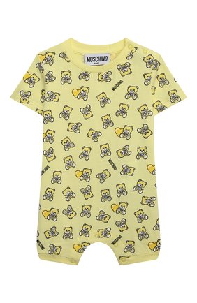 Детское комплект из двух комбинезонов MOSCHINO желтого цвета по цене 14700 руб., арт. MMY02P/LAB22 | Фото 2 Детское комплект из двух комбинезонов MOSCHINO желтого цвета, арт. MMY02P/LAB22 | Фото 2 (Материал внешний: Хлопок; Рукава: Короткие; Ростовка одежда: 0 - 3 мес | 50 - 60 см, 12 мес | 80 см, 3 мес | 62 см, 6 мес | 68 см, 9 мес | 74 см)