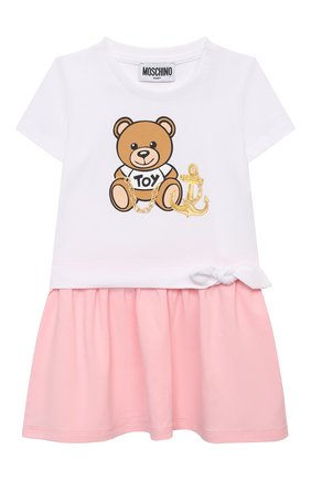 Женский комплект из платья и шорт MOSCHINO розового цвета по цене 13150 руб., арт. MDV08R/LBA00 | Фото 2 Женский комплект из платья и шорт MOSCHINO розового цвета, арт. MDV08R/LBA00 | Фото 2