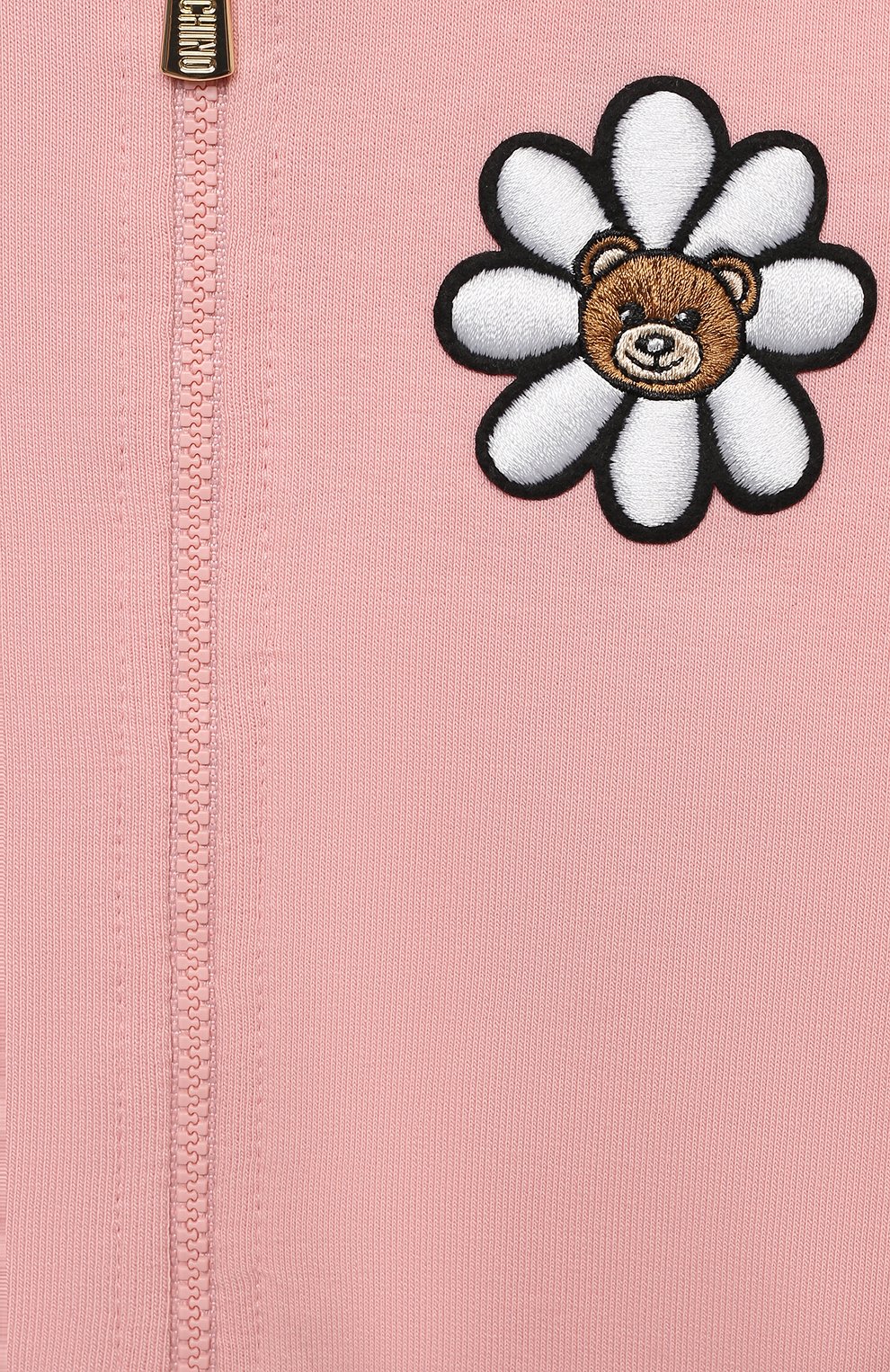 Детский хлопковая толстовка MOSCHINO розового цвета по цене 17000 руб., арт. MDF027/LDA00 | Фото 3 Детский хлопковая толстовка MOSCHINO розового цвета, арт. MDF027/LDA00 | Фото 3 (Рукава: Длинные; Материал внешний: Хлопок; Ростовка одежда: 12 мес | 80 см, 18 мес | 86 см, 24 мес | 92 см, 36 мес | 98 см)