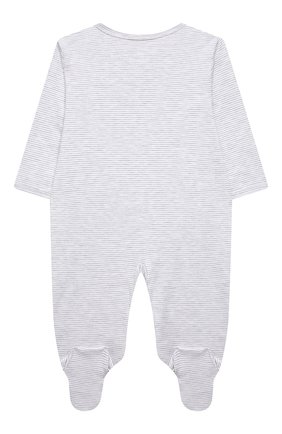 Детский хлопковый комбинезон KISSY KISSY серого цвета по цене 4230 руб., арт. KBQ05502N | Фото 2 Детский хлопковый комбинезон KISSY KISSY серого цвета, арт. KBQ05502N | Фото 2