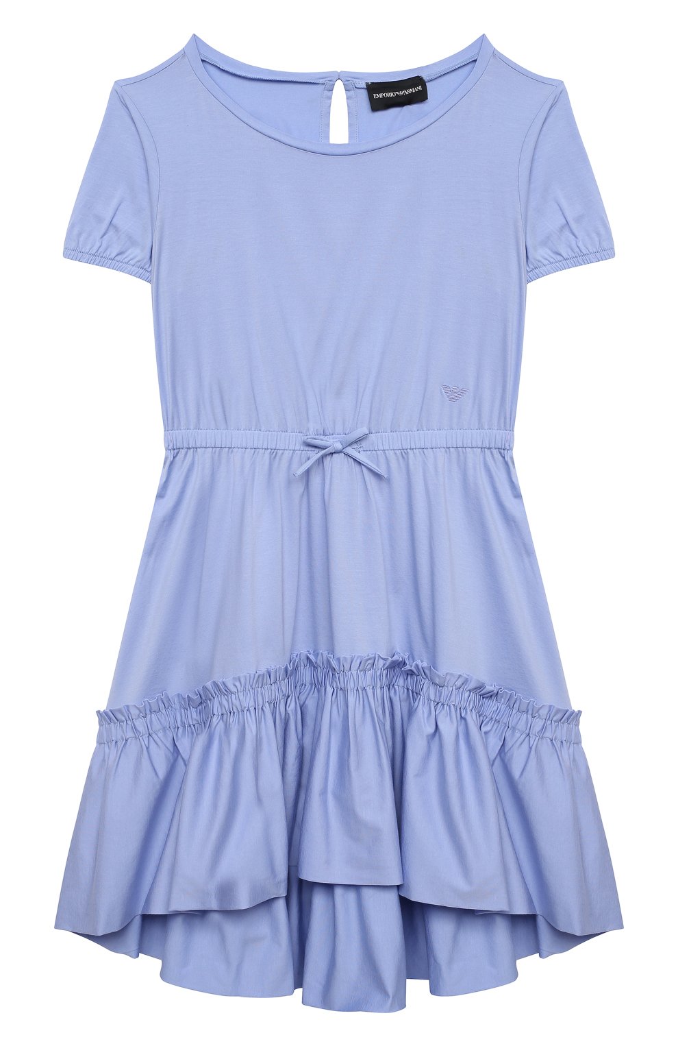 Хлопковое платье EMPORIO ARMANI голубого цвета —  за 13400 руб. в .