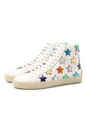 Женские кожаные кеды sl/06 SAINT LAURENT белого цвета по цене 57350 руб., арт. 650979/00NB0 | Фото 1 Женские кожаные кеды sl/06 SAINT LAURENT белого цвета, арт. 650979/00NB0 | Фото 1