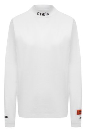 Женская хлопковый лонгслив HERON PRESTON белого цвета по цене 22650 руб., арт. HWAB015R21JER0010110 | Фото 1 Женская хлопковый лонгслив HERON PRESTON белого цвета, арт. HWAB015R21JER0010110 | Фото 1
