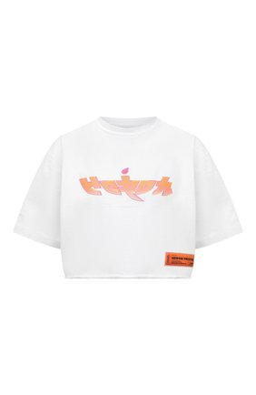 Женская хлопковая футболка HERON PRESTON белого цвета по цене 28300 руб., арт. HWAA028R21JER0010120 | Фото 1 Женская хлопковая футболка HERON PRESTON белого цвета, арт. HWAA028R21JER0010120 | Фото 1