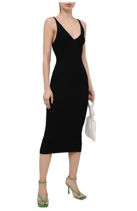 Женское платье из вискозы BALMAIN черного цвета по цене 144000 руб., арт. VF0RH010/K252 | Фото 2 Женское платье из вискозы BALMAIN черного цвета, арт. VF0RH010/K252 | Фото 2 (Длина Ж (юбки, платья, шорты): Миди; Материал внешний: Вискоза; Случай: Повседневный; Рукава: Без рукавов; Женское Кросс-КТ: Платье-одежда)