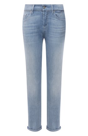 Женские джинсы 7 FOR ALL MANKIND голубого цвета по цене 23250 руб., арт. JSDSR510RN | Фото 1 Женские джинсы 7 FOR ALL MANKIND голубого цвета, арт. JSDSR510RN | Фото 1
