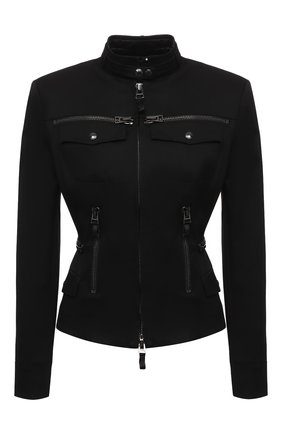 Женская хлопковая куртка TOM FORD черного цвета по цене 287000 руб., арт. CS1144-FAX809 | Фото 1 Женская хлопковая куртка TOM FORD черного цвета, арт. CS1144-FAX809 | Фото 1 (Материал внешний: Хлопок; Рукава: Длинные; Стили: Кэжуэл; Материал подклада: Шелк; Длина (верхняя одежда): Короткие)