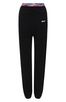 Женские хлопковые джоггеры MSGM черного цвета по цене 21050 руб., арт. 3045MDP02 217299 | Фото 1 Женские хлопковые джоггеры MSGM черного цвета, арт. 3045MDP02 217299 | Фото 1