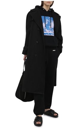 Женские хлопковые джоггеры MSGM черного цвета по цене 21050 руб., арт. 3045MDP02 217299 | Фото 2 Женские хлопковые джоггеры MSGM черного цвета, арт. 3045MDP02 217299 | Фото 2