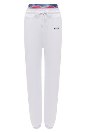 Женские хлопковые джоггеры MSGM белого цвета по цене 21050 руб., арт. 3045MDP02 217299 | Фото 1 Женские хлопковые джоггеры MSGM белого цвета, арт. 3045MDP02 217299 | Фото 1