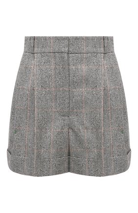 Женские шерстяные шорты ALEXANDER MCQUEEN серого цвета по цене 72800 руб., арт. 649820/QJAB0 | Фото 1 Женские шерстяные шорты ALEXANDER MCQUEEN серого цвета, арт. 649820/QJAB0 | Фото 1