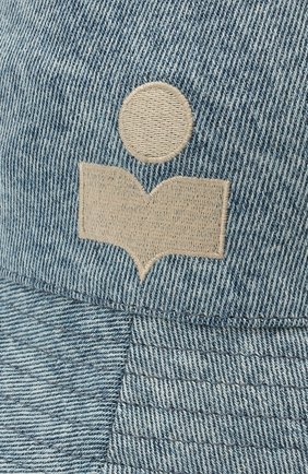 Женская хлопковая панама ISABEL MARANT голубого цвета по цене 11300 руб., арт. CU0026-21E022A/HALEY | Фото 3 Женская хлопковая панама ISABEL MARANT голубого цвета, арт. CU0026-21E022A/HALEY | Фото 3