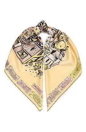 Женский шелковый платок EMILIO PUCCI желтого цвета по цене 33000 руб., арт. 1HGB22/1HP22 | Фото 1 Женский шелковый платок EMILIO PUCCI желтого цвета, арт. 1HGB22/1HP22 | Фото 1