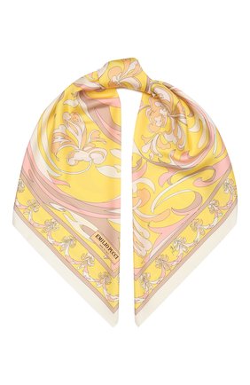 Женский шелковый платок EMILIO PUCCI желтого цвета по цене 33000 руб., арт. 1HGB32/1HT32 | Фото 1 Женский шелковый платок EMILIO PUCCI желтого цвета, арт. 1HGB32/1HT32 | Фото 1