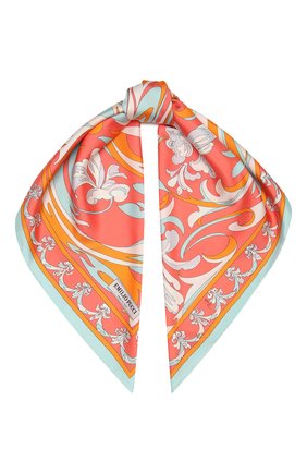 Женский шелковый платок EMILIO PUCCI розового цвета по цене 33000 руб., арт. 1HGB32/1HT32 | Фото 1 Женский шелковый платок EMILIO PUCCI розового цвета, арт. 1HGB32/1HT32 | Фото 1