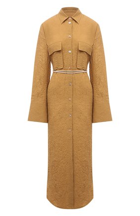 Женское платье из вискозы NANUSHKA коричневого цвета по цене 62300 руб., арт. FRUMA_CAMEL_CRINKLED FSC VISC0SE SHIRTING | Фото 1 Женское платье из вискозы NANUSHKA коричневого цвета, арт. FRUMA_CAMEL_CRINKLED FSC VISC0SE SHIRTING | Фото 1