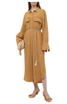 Женское платье из вискозы NANUSHKA коричневого цвета по цене 62300 руб., арт. FRUMA_CAMEL_CRINKLED FSC VISC0SE SHIRTING | Фото 2 Женское платье из вискозы NANUSHKA коричневого цвета, арт. FRUMA_CAMEL_CRINKLED FSC VISC0SE SHIRTING | Фото 2