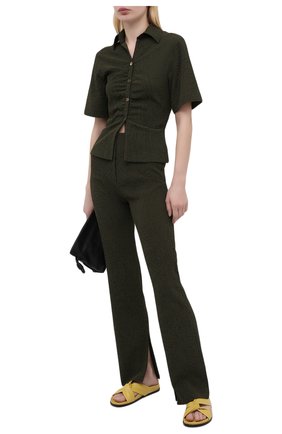 Женская блузка NANUSHKA хаки цвета по цене 25750 руб., арт. SAFF_KHAKI CHECK_SEERSUCKER | Фото 2 Женская блузка NANUSHKA хаки цвета, арт. SAFF_KHAKI CHECK_SEERSUCKER | Фото 2