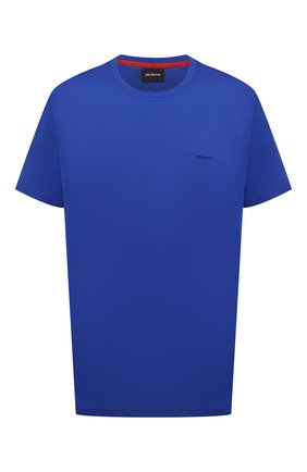 Мужская хлопковая футболка KITON синего цвета по цене 94350 руб., арт. UK1274L | Фото 1 Мужская хлопковая футболка KITON синего цвета, арт. UK1274L | Фото 1