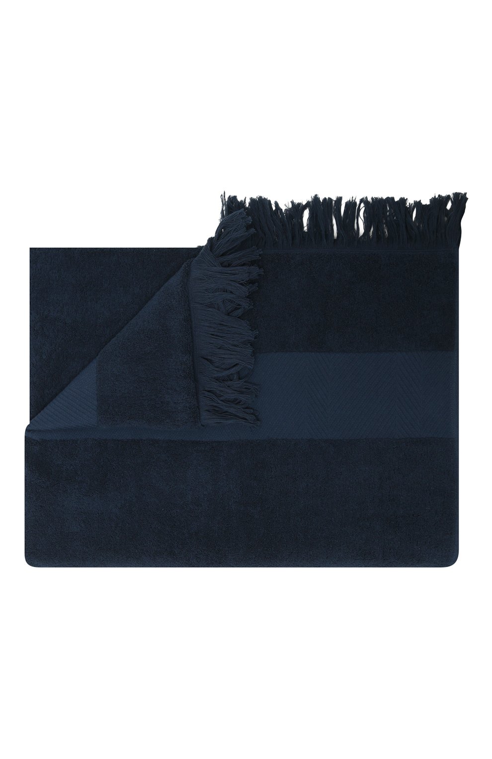 Мужские хлопковое полотенце LORO PIANA темно-синего цвета, арт. FAL6460 | Фото 1 (Материал: Текстиль, Хлопок)