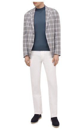 Мужские текстильные лоферы summer walk LORO PIANA темно-синего цвета по цене 55900 руб., арт. FAL6177 | Фото 2 Мужские текстильные лоферы summer walk LORO PIANA темно-синего цвета, арт. FAL6177 | Фото 2