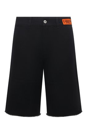 Мужские хлопковые шорты HERON PRESTON черного цвета по цене 39500 руб., арт. HMCB009S21FAB0011001 | Фото 1 Мужские хлопковые шорты HERON PRESTON черного цвета, арт. HMCB009S21FAB0011001 | Фото 1 (Длина Шорты М: Ниже колена; Материал подклада: Синтетический материал; Материал внешний: Хлопок; Принт: Без принта; Мужское Кросс-КТ: Шорты-одежда; Стили: Гранж; Случай: Повседневный)
