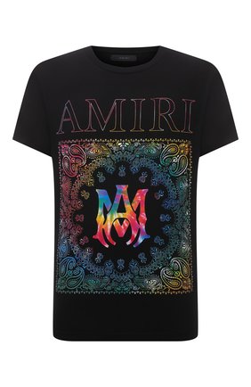 Мужская хлопковая футболка AMIRI черного цвета по цене 41500 руб., арт. MJGT011-001 | Фото 1 Мужская хлопковая футболка AMIRI черного цвета, арт. MJGT011-001 | Фото 1