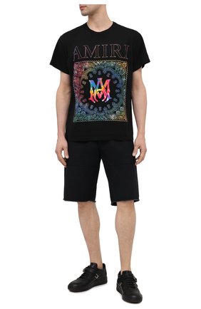 Мужская хлопковая футболка AMIRI черного цвета по цене 41500 руб., арт. MJGT011-001 | Фото 2 Мужская хлопковая футболка AMIRI черного цвета, арт. MJGT011-001 | Фото 2