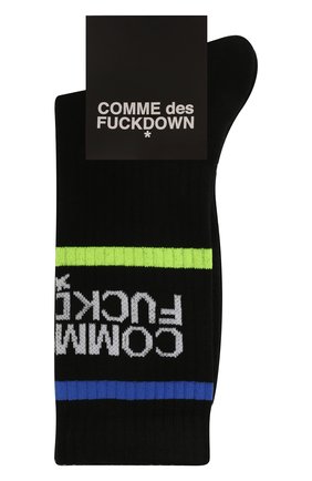 Мужские хлопковые носки COMME DES FUCKDOWN черного цвета, арт. CDFA550 | Фото 1 (Материал внешний: Хлопок; Кросс-КТ: бельё)
