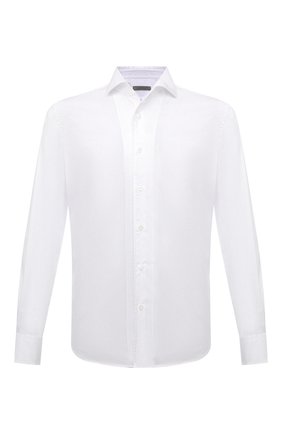 Мужская хлопковая сорочка CORNELIANI белого цвета по цене 25800 руб., арт. 86P156-1111269/00 | Фото 1 Мужская хлопковая сорочка CORNELIANI белого цвета, арт. 86P156-1111269/00 | Фото 1 (Длина (для топов): Стандартные; Материал внешний: Хлопок; Рукава: Длинные; Рубашки М: Regular Fit; Манжеты: На пуговицах; Стили: Классический; Принт: Однотонные; Воротник: Акула; Случай: Формальный)