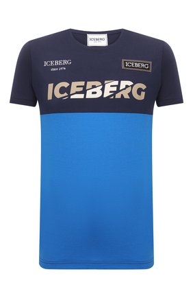 Мужская хлопковая футболка ICEBERG синего цвета по цене 11950 руб., арт. 21E I1P0/F012/6301 | Фото 1 Мужская хлопковая футболка ICEBERG синего цвета, арт. 21E I1P0/F012/6301 | Фото 1