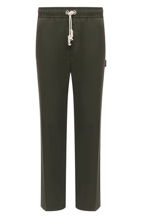 Мужские хлопковые брюки PALM ANGELS хаки цвета по цене 41050 руб., арт. PMCG002S21FAB0035656 | Фото 1 Мужские хлопковые брюки PALM ANGELS хаки цвета, арт. PMCG002S21FAB0035656 | Фото 1
