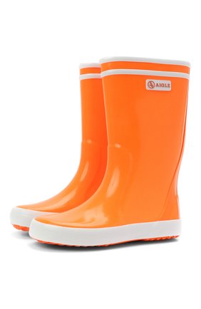 Детские резиновые сапоги AIGLE оранжевого цвета по цене 3995 руб., арт. S00733/L0LLY P0P NE0N | Фото 1 Детские резиновые сапоги AIGLE оранжевого цвета, арт. S00733/L0LLY P0P NE0N | Фото 1