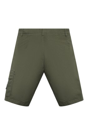 Детские хлопковые шорты STONE ISLAND темно-зеленого цвета по цене 14250 руб., арт. 7416L0412/14 | Фото 2 Детские хлопковые шорты STONE ISLAND темно-зеленого цвета, арт. 7416L0412/14 | Фото 2