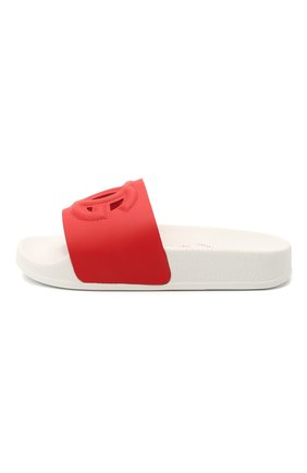 Детские кожаные шлепанцы DOLCE & GABBANA красного цвета по цене 12950 руб., арт. D11031/A1735/24-28 | Фото 2 Детские кожаные шлепанцы DOLCE & GABBANA красного цвета, арт. D11031/A1735/24-28 | Фото 2