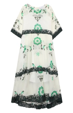 Детское платье из вискозы ERMANNO SCERVINO зеленого цвета по цене 48950 руб., арт. ESFAB014 GAS01 WS007/3A-4A | Фото 1 Детское платье из вискозы ERMANNO SCERVINO зеленого цвета, арт. ESFAB014 GAS01 WS007/3A-4A | Фото 1 (Рукава: Короткие; Материал внешний: Вискоза; Материал подклада: Хлопок; Девочки Кросс-КТ: Платье-одежда; Региональные ограничения белый список (Axapta Mercury): RU; Ростовка одежда: 4 года | 104 см)