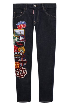 Детские джинсы DSQUARED2 синего цвета по цене 32500 руб., арт. DQ042L-D006L | Фото 1 Детские джинсы DSQUARED2 синего цвета, арт. DQ042L-D006L | Фото 1