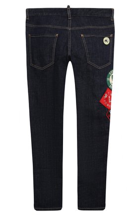 Детские джинсы DSQUARED2 синего цвета по цене 32500 руб., арт. DQ042L-D006L | Фото 2 Детские джинсы DSQUARED2 синего цвета, арт. DQ042L-D006L | Фото 2