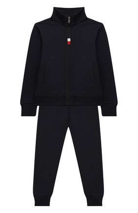 Детского комплект из толстовки и брюк MONCLER темно-синего цвета по цене 32050 руб., арт. G1-954-8M741-20-809AG/4-6A | Фото 1 Детского комплект из толстовки и брюк MONCLER темно-синего цвета, арт. G1-954-8M741-20-809AG/4-6A | Фото 1