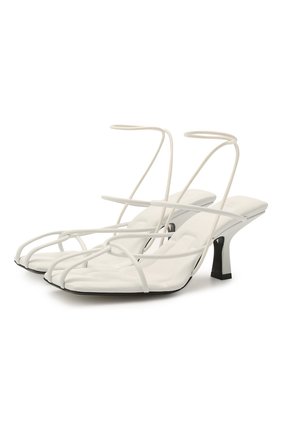 Женские кожаные босоножки monza heeled KHAITE белого цвета по цене 77800 руб., арт. F3012-723/M0NZA | Фото 1 Женские кожаные босоножки monza heeled KHAITE белого цвета, арт. F3012-723/M0NZA | Фото 1