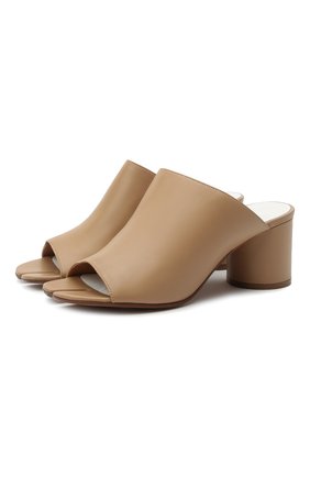 Женские кожаные мюли MAISON MARGIELA бежевого цвета по цене 59300 руб., арт. S58WP0246/PR869 | Фото 1 Женские кожаные мюли MAISON MARGIELA бежевого цвета, арт. S58WP0246/PR869 | Фото 1