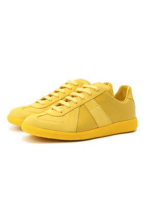 Женские кожаные кеды replica MAISON MARGIELA желтого цвета по цене 36400 руб., арт. S58WS0109/P1897 | Фото 1 Женские кожаные кеды replica MAISON MARGIELA желтого цвета, арт. S58WS0109/P1897 | Фото 1