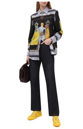 Женские кожаные кеды replica MAISON MARGIELA желтого цвета по цене 36400 руб., арт. S58WS0109/P1897 | Фото 2 Женские кожаные кеды replica MAISON MARGIELA желтого цвета, арт. S58WS0109/P1897 | Фото 2
