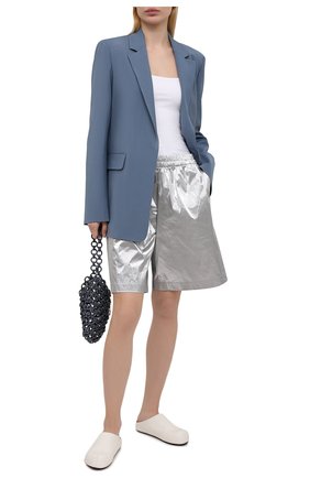 Женские шорты DRIES VAN NOTEN серебряного цвета по цене 39750 руб., арт. 211-10954-2158 | Фото 2 Женские шорты DRIES VAN NOTEN серебряного цвета, арт. 211-10954-2158 | Фото 2
