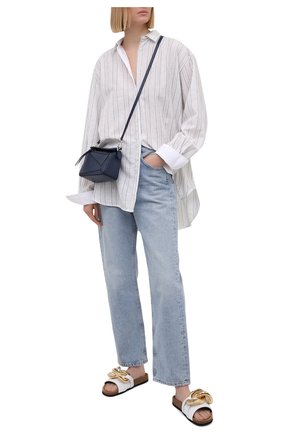 Женские кожаные шлепанцы chain JW ANDERSON белого цвета по цене 49100 руб., арт. ANW36015A/13007 | Фото 2 Женские кожаные шлепанцы chain JW ANDERSON белого цвета, арт. ANW36015A/13007 | Фото 2