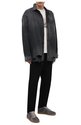 Мужские кожаные кеды replica MAISON MARGIELA серого цвета по цене 25500 руб., арт. S57WS0236/P1895 | Фото 2 Мужские кожаные кеды replica MAISON MARGIELA серого цвета, арт. S57WS0236/P1895 | Фото 2 (Материал внутренний: Натуральная кожа, Текстиль; Подошва: Плоская)